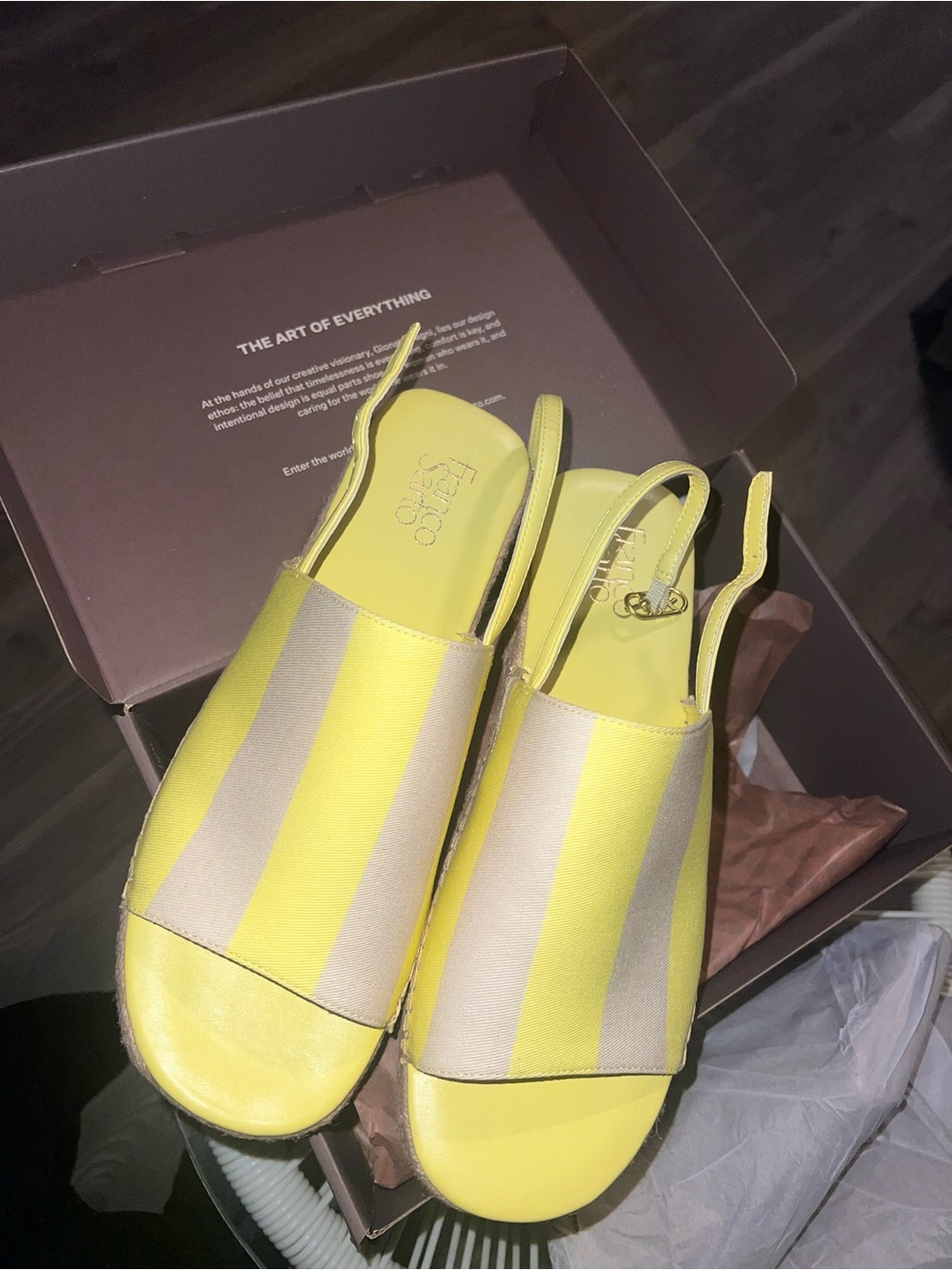 Franco Sarto L-Rune2 Yellow Slingback Sandal - Women's Size 10 NWT
